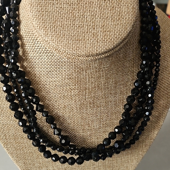 Source Unknown Multi-Strand Black Necklace - Picture 7 of 7